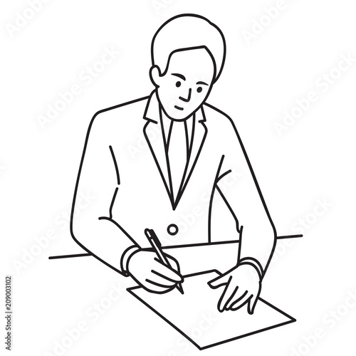 Businessman sign a deal