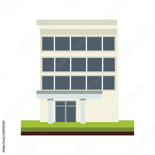 Edifice building isolated vector illustration graphic design