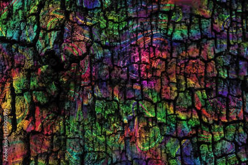 psychedelic art tree environment