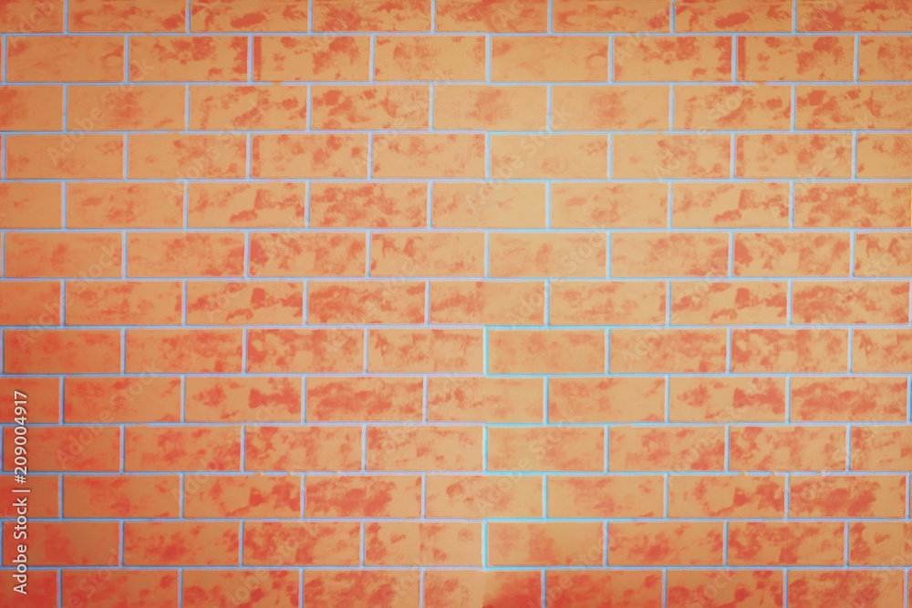 Naklejka premium Red brick wall texture grunge background, vintage wallpaper