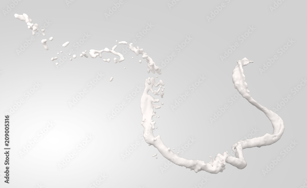 Naklejka premium 3D render of water splash in line with clipping path