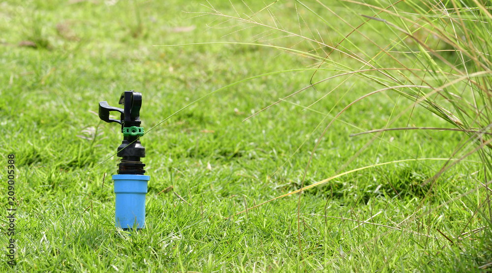 Water Springer in garden used for watering plants. Water Springer in garden used for watering plants.