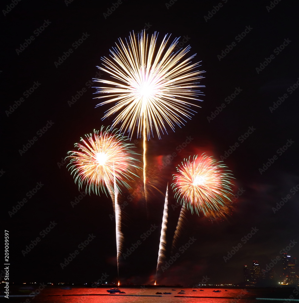 Fireworks, Pattaya Thailand Fireworks, Pattaya Thailand