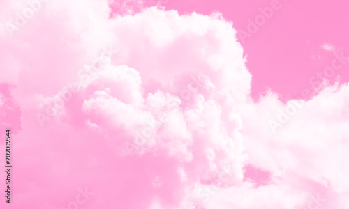 Cotton candy sky pink background illustration.