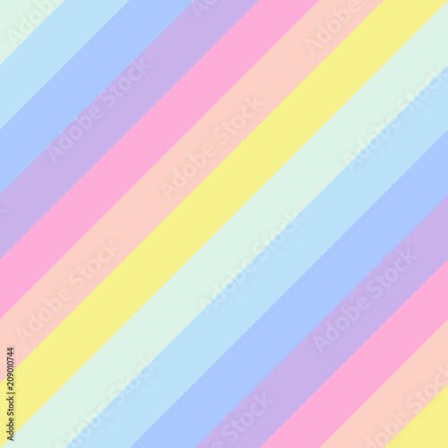 Geometric striped seamless background, pastel rainbow spectrum colors
