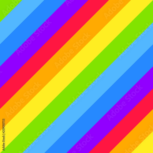 Geometric striped seamless background, bright rainbow spectrum colors