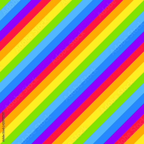 Geometric striped seamless background, bright rainbow spectrum colors