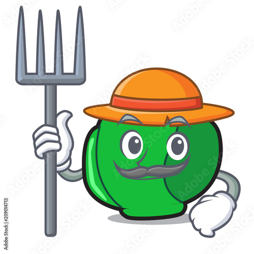 Farmer brussels character cartoon style photo