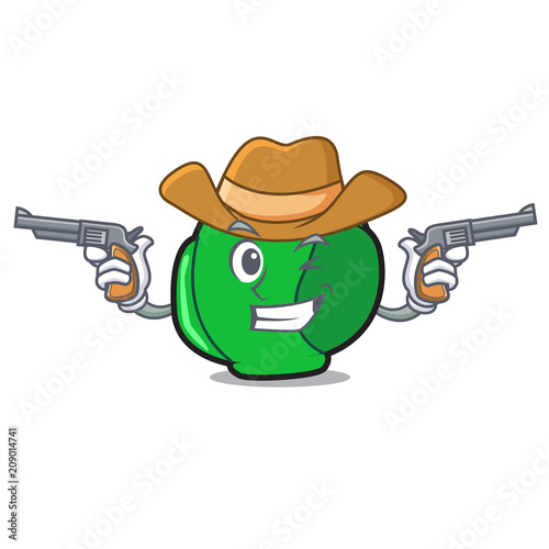 Cowboy brussels character cartoon style