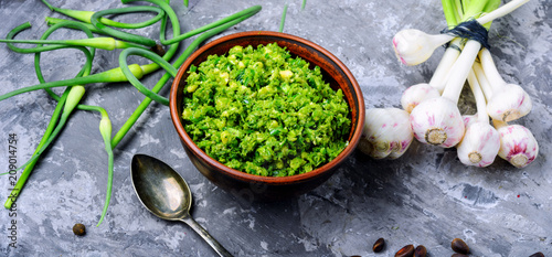 Delicious basil pesto sauce