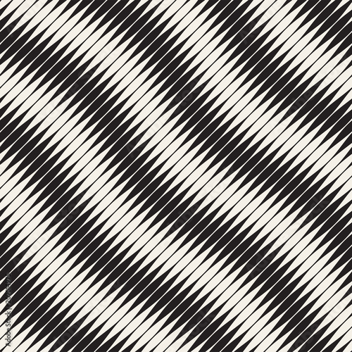 Wavy stripes vector seamless pattern. Retro wavy engraving texture. Geometric lines design.