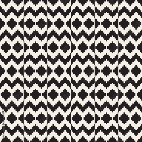 Vector seamless pattern. Ethnic stylish abstract texture. Repeating geometric tiles..