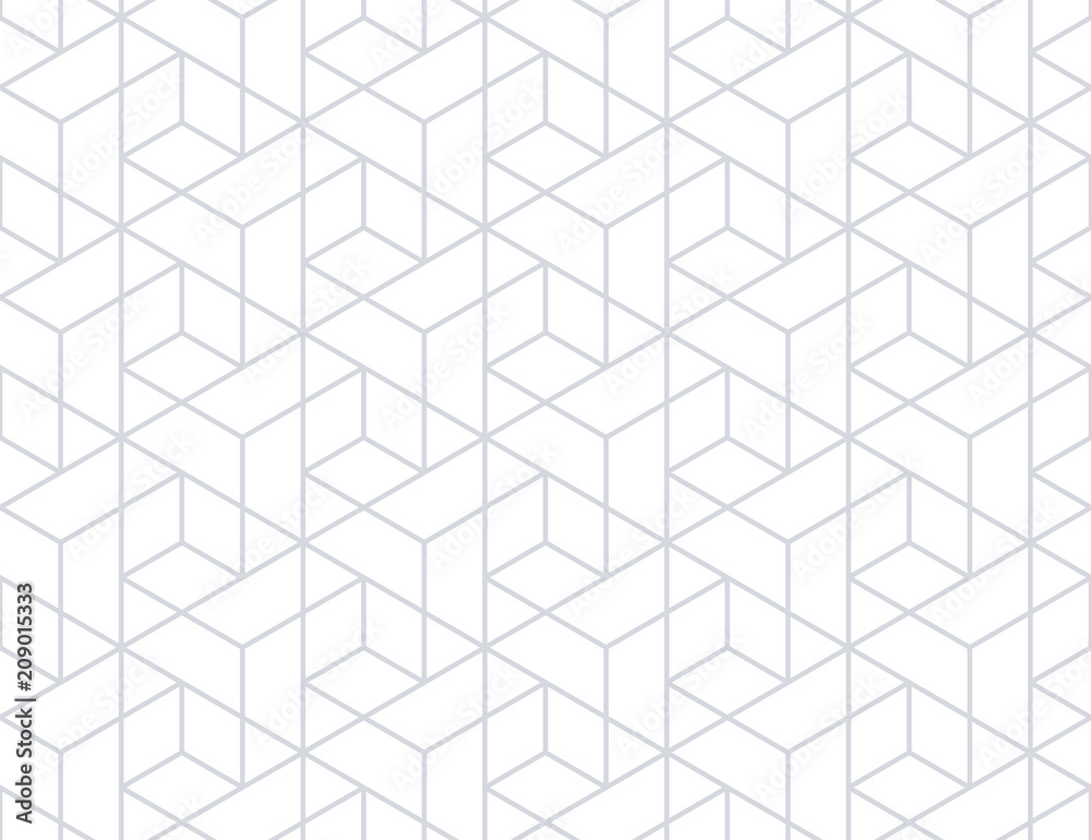 The geometric pattern with lines seamless vector background white and