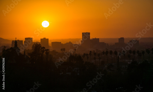 Sunset on Korea Town Los Angeles