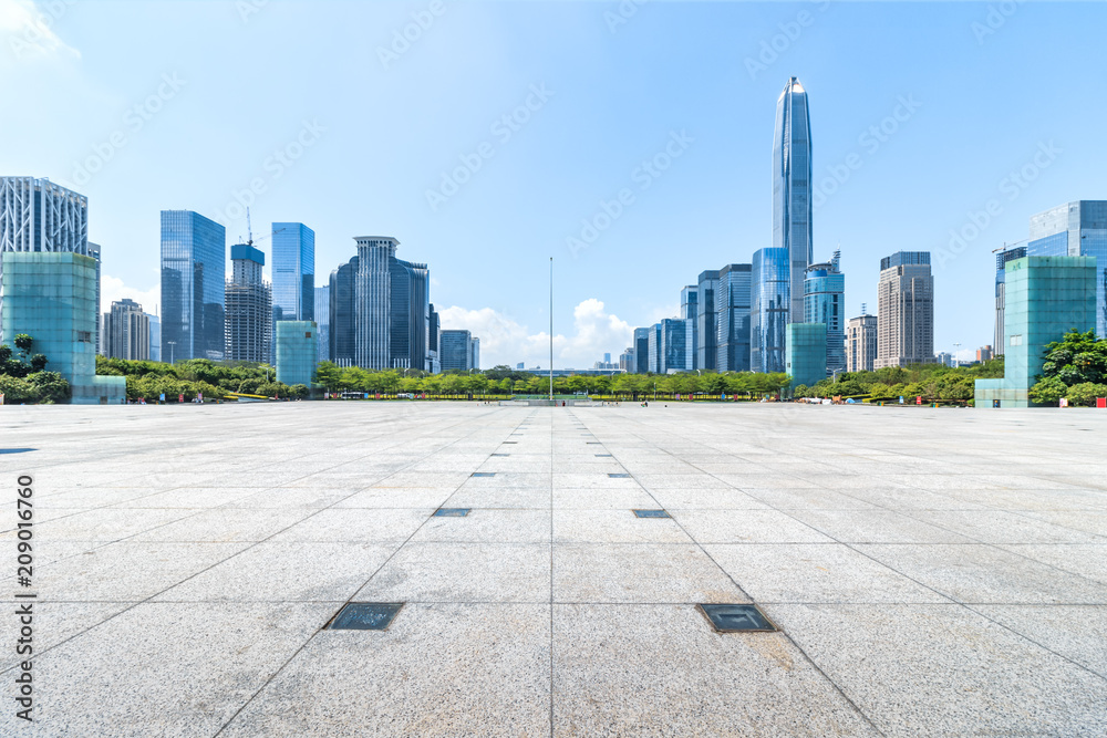 Shenzhen center skyline and square