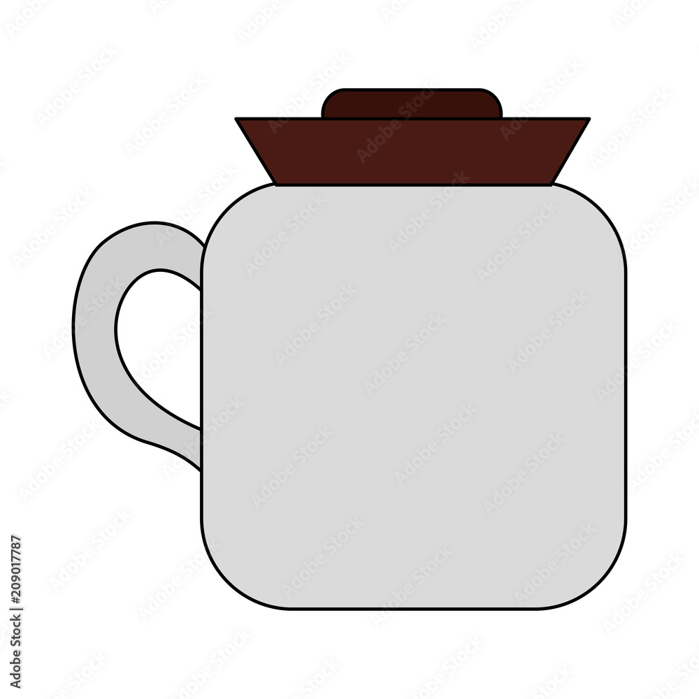 coffee maker kitchenware handle image vector illustration coffee maker kitchenware handle image vector illustration
