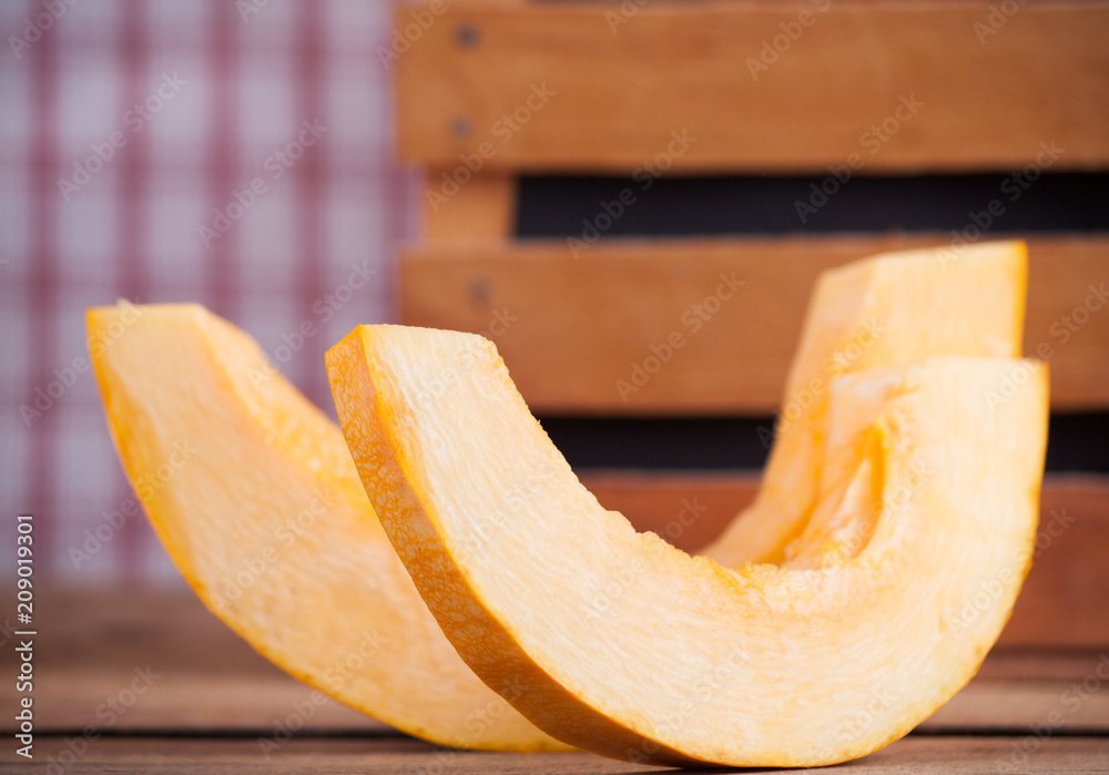 slice pumpkin close up slice pumpkin close up