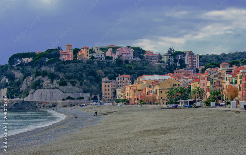 Celle Ligure, fishing village transformed into a renowned seaside resort.Liguria, Italy