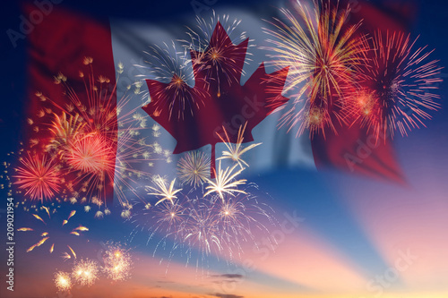 Holiday fireworks on day of Canada