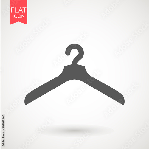 Hanger flat - Vector icon. Hanger icon isolated on white background.