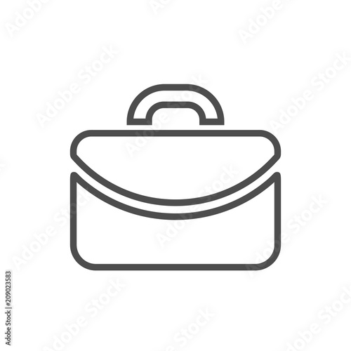 Значок портфеля. Монохромный дизайн.