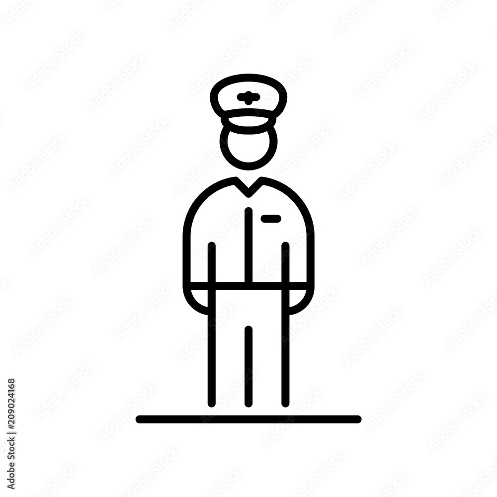 Aviation pilot icon avatar simple flat style illustration Aviation pilot icon avatar simple flat style illustration