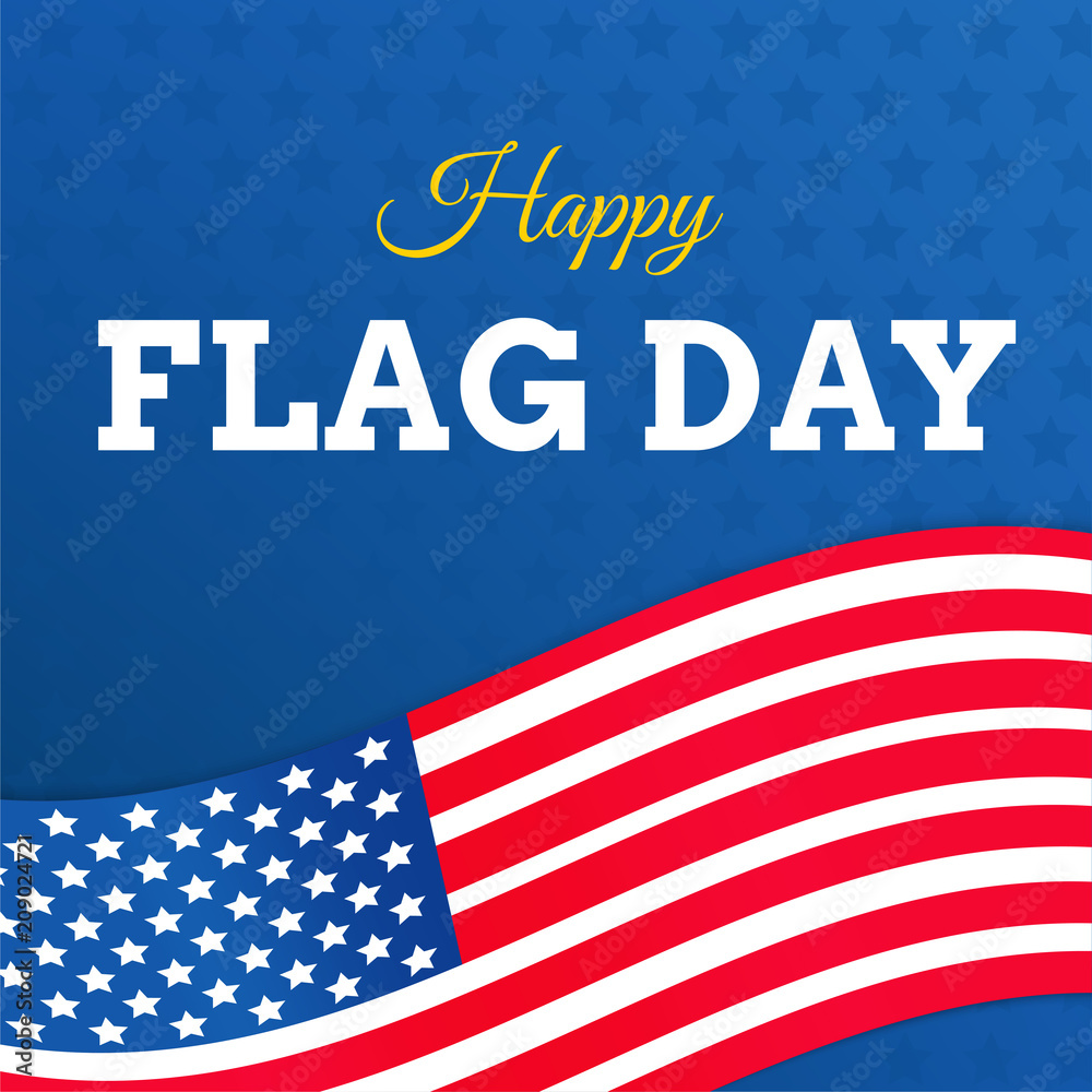 flag day with USA flag vector on white background or banner graphic flag day with USA flag vector on white background or banner graphic