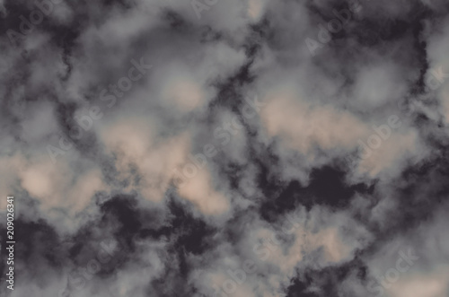 Abstract background, clouds and smoke on a dark gray background. © freeman83