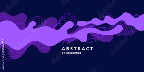 Bright poster with splatter. Illustration minimal flat style