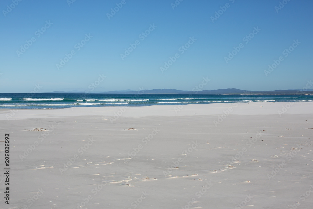 White sand beach at The Bay of Fires, Tasmania, Australia