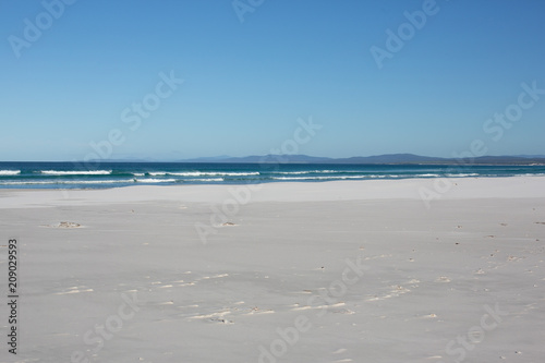 White sand beach at The Bay of Fires  Tasmania  Australia