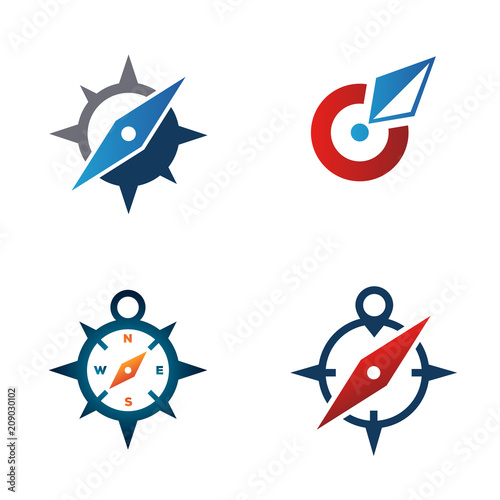 Compass Symbol Logo Template Collection