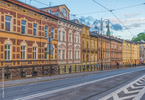 Krakow, Poland - the second biggest city in Poland, Krakow offers a mix of history and modernity. Here in the picture a perspective of the Old Town