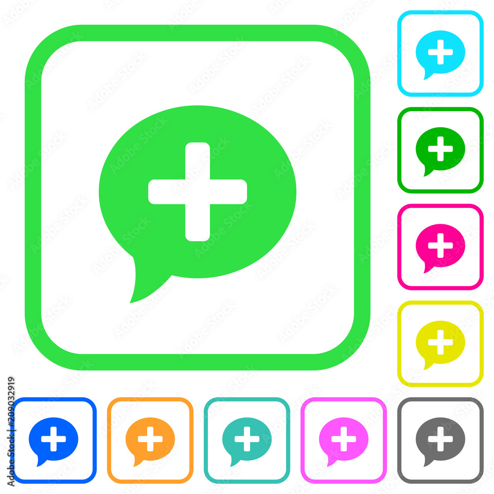 Fototapeta premium Add comment vivid colored flat icons