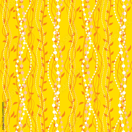 Seamless repeating background simulating beads on threads