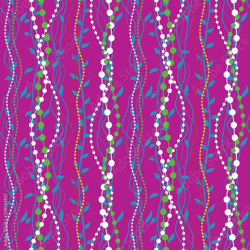 Seamless repeating background simulating beads on threads