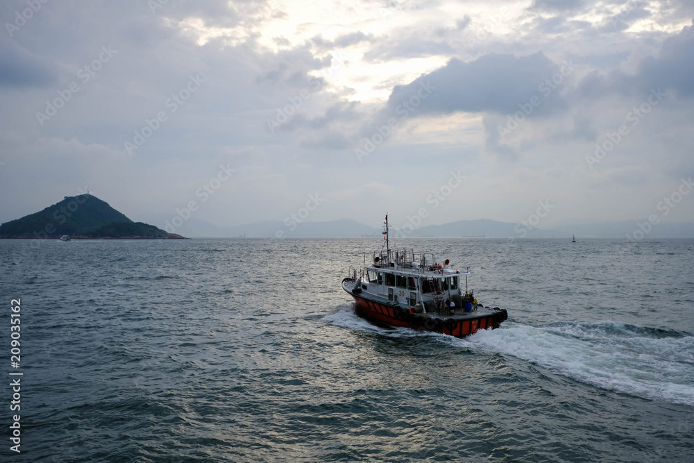Pilot boat in Hong Kong Pilot boat in Hong Kong