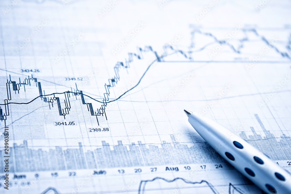 Showing business and magnifying glass Showing business and magnifying glass