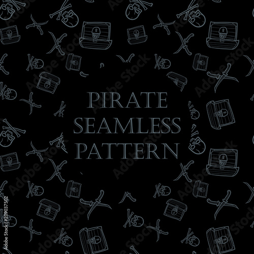 Seamless pirate pattern