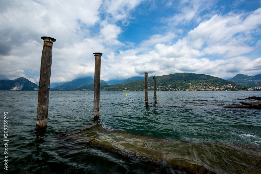 Pillars, Town Stresa on Italian Lago di Maggiore Pillars, Town Stresa on Italian Lago di Maggiore