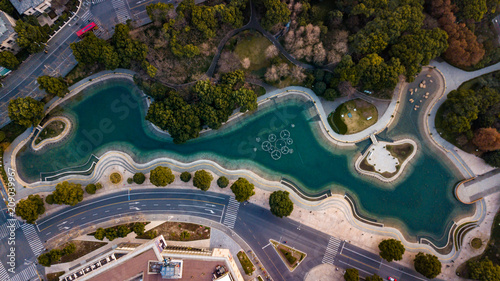 Photography Shanghai Xintiandi Lake China Drone