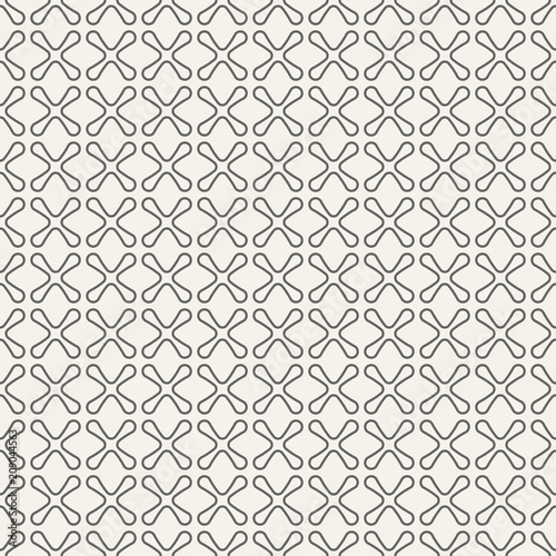 Abstract seamless pattern of сrosses with rounded corners.