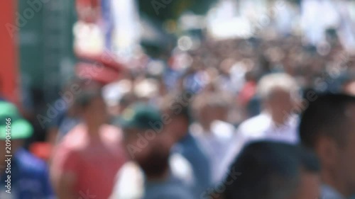 Wallpaper Mural Blur crowd on city street, defocused group of people walking Torontodigital.ca