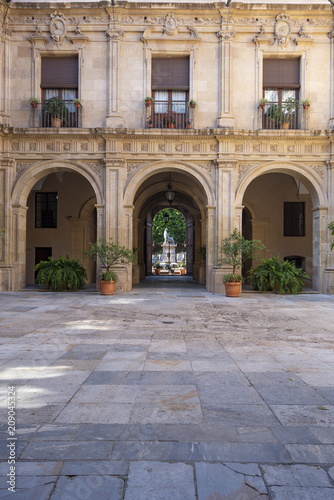 Interior architecture details  Episcopal Palace  XVIII century  Rococo style  Murcia  Spain  Europe