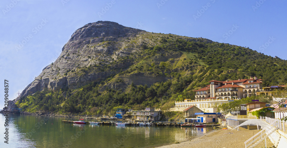 A small village in a Bay on The black sea.Crimea.
