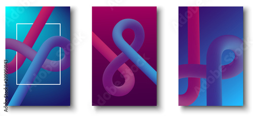 Blue and purple backgrounds with abstract pattern.