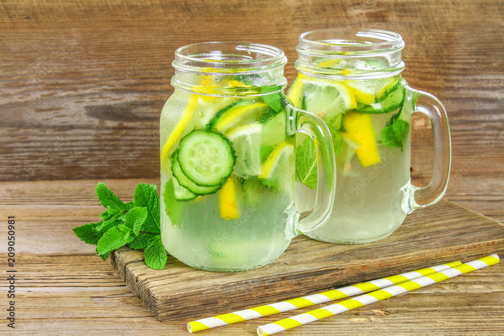 Sassy water. Fresh cool water with cucumber, lemon, ginger and mint. Detox and weight loss. Sassy water. Fresh cool water with cucumber, lemon, ginger and mint. Detox and weight loss.