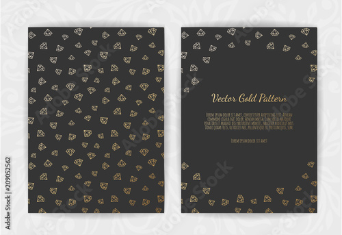 invitation card with diamonds . Vector illustration.