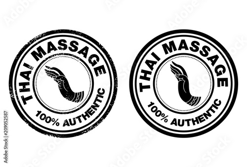 Logo design, Traditional Thai massage rubber stamp