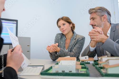 Executives discussing property development